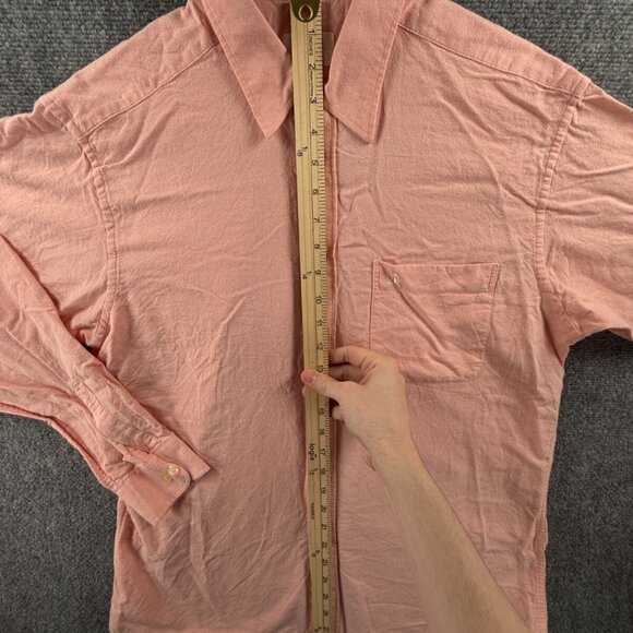 Lanvin Classique Orange Oxford Button Up Shirt Long Sleeve Men Size 100 (M/L) - Picture 2 of 16